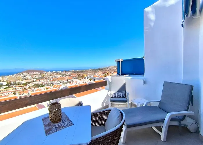 アパート Cristianos - Breathtaking View, Ac, Heated Pool, Fibre Net ロスクリスティアーノス
